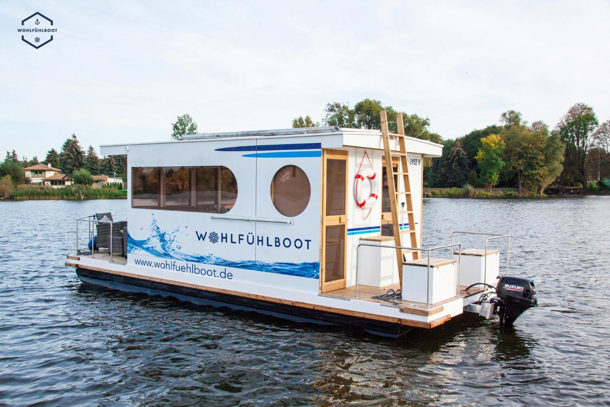 Wohlfuehlboot Hausboot - Festlieger Im Hafen Bad Saarow - Wc An Bord, Dusche An Land Hotel Luaran gambar